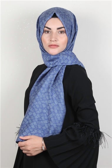 Armine Trend Lina Şal 1367-13 Sepet-Mavi